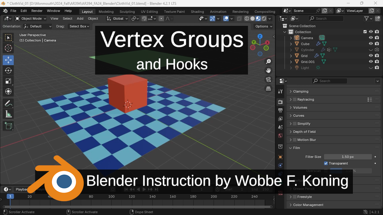 Blender monmouth animation instruction pages